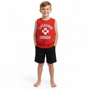 Lifeguard Canada Youth 7-8 Years Red Tank Top